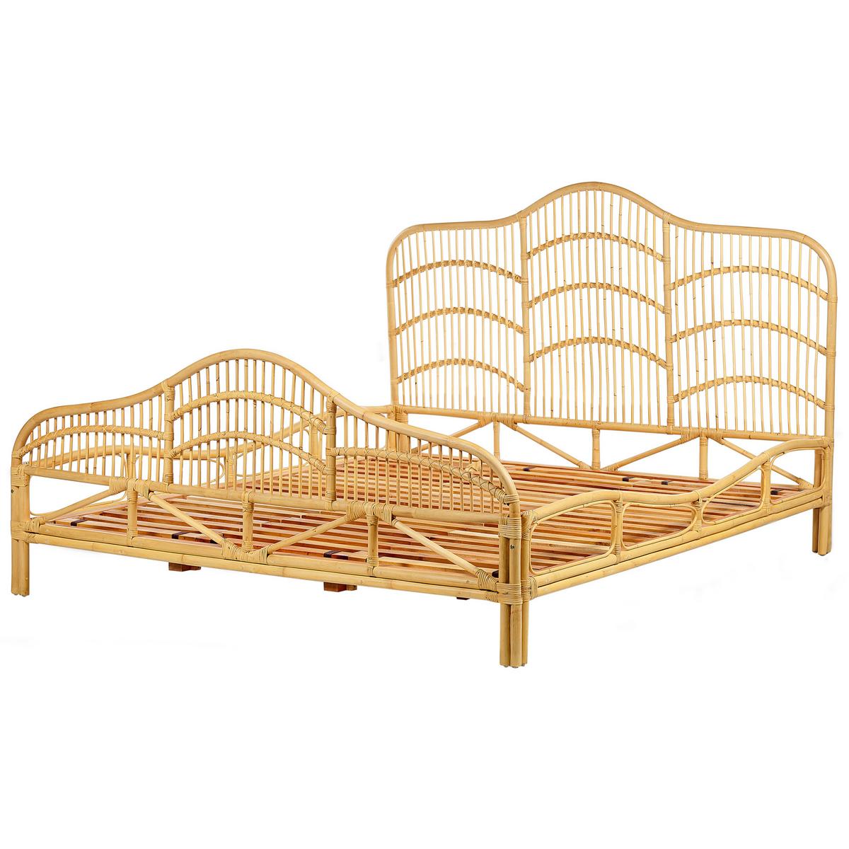 DOPPELBETT 180/200cm Heller Holzfarbton Domeyrot - Hellbraun, Naturmaterialien (180/200cm) - Beliani