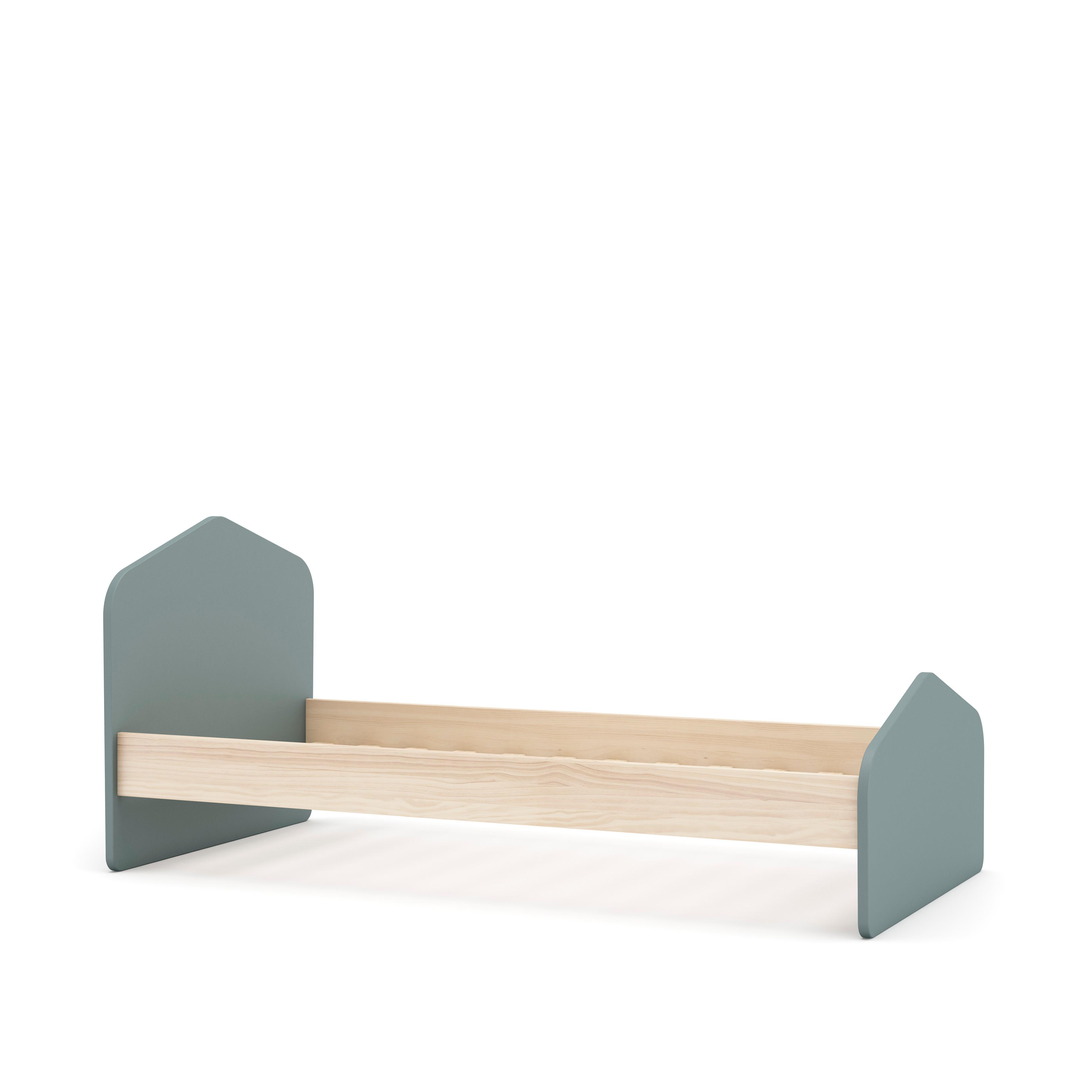 BETT Estefania Grün 195/100/90 cm - Grün, Holz (190/90cm) - Calicosy