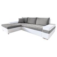 ECKSOFA Bangkok Mini - Silberfarben/Hellgrau, Holz/Textil (274/182cm) - MIRJAN24
