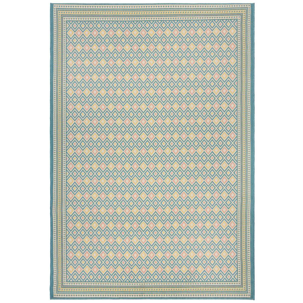 OUTDOORTEPPICH Waschbar RAVENGLASS, geometrisch, Pastellfarben, 200 x 290 cm - Multicolor, Textil (200/290cm) - KADIMA DESIGN