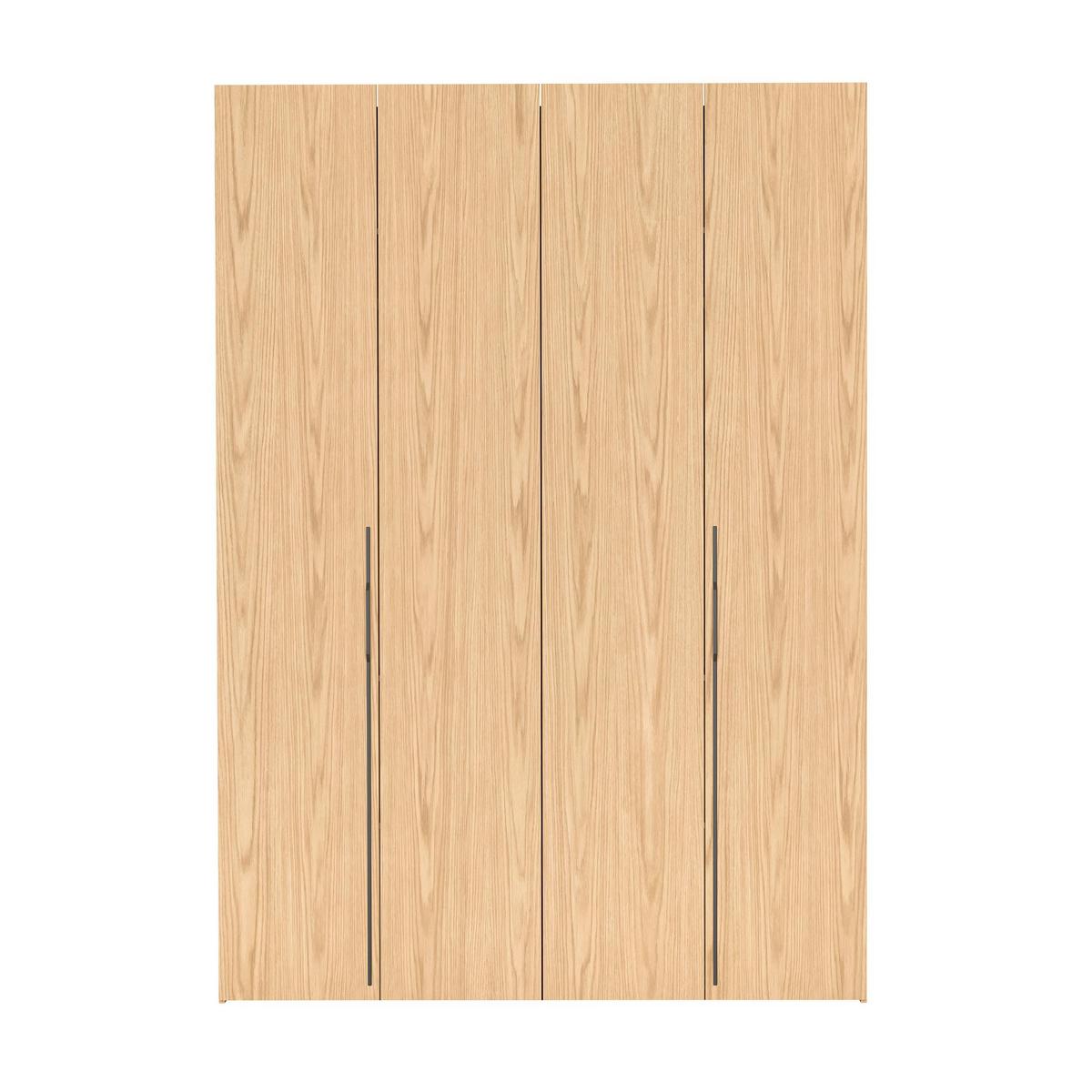 FALTTÜRENSCHRANK Omodeo 170 cm breit in Bookmatch-Eiche – mit WingLine-Falttüren - Eichefarben, Holzwerkstoff (170/240/58cm) - AX Living