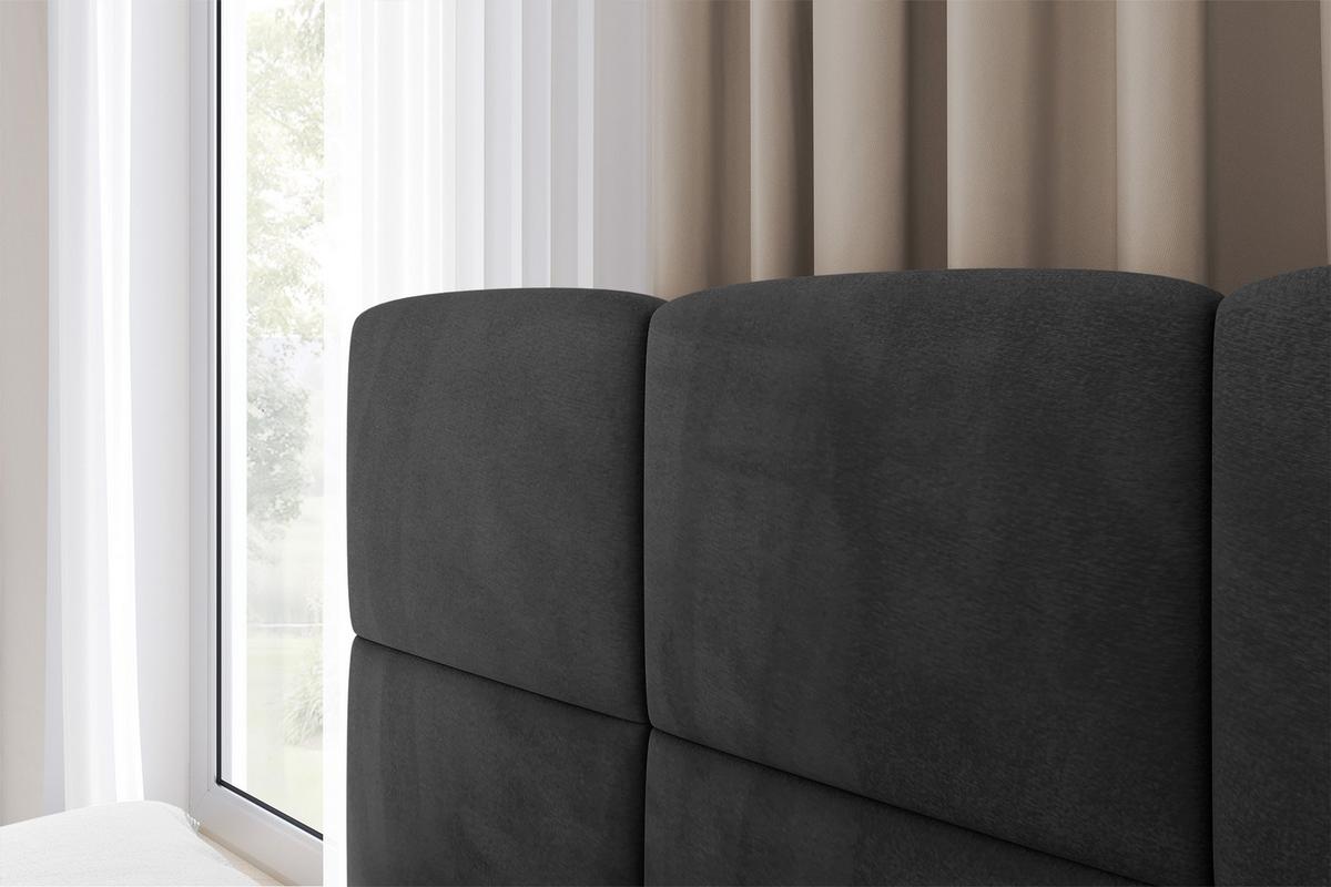 EINZELBETT Jugendbett mit Bettkasten Rechts, mit Matratze - LIVY 100x200 Schwarz - Schwarz, Holzwerkstoff/Textil (100/200cm) - ALTDECOR