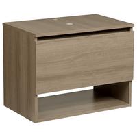 WASCHBECKENUNTERSCHRANK wandmontiertk 60 cm Hellbraun Natal - Hellbraun, Holzwerkstoff (60/47/39cm) - Beliani