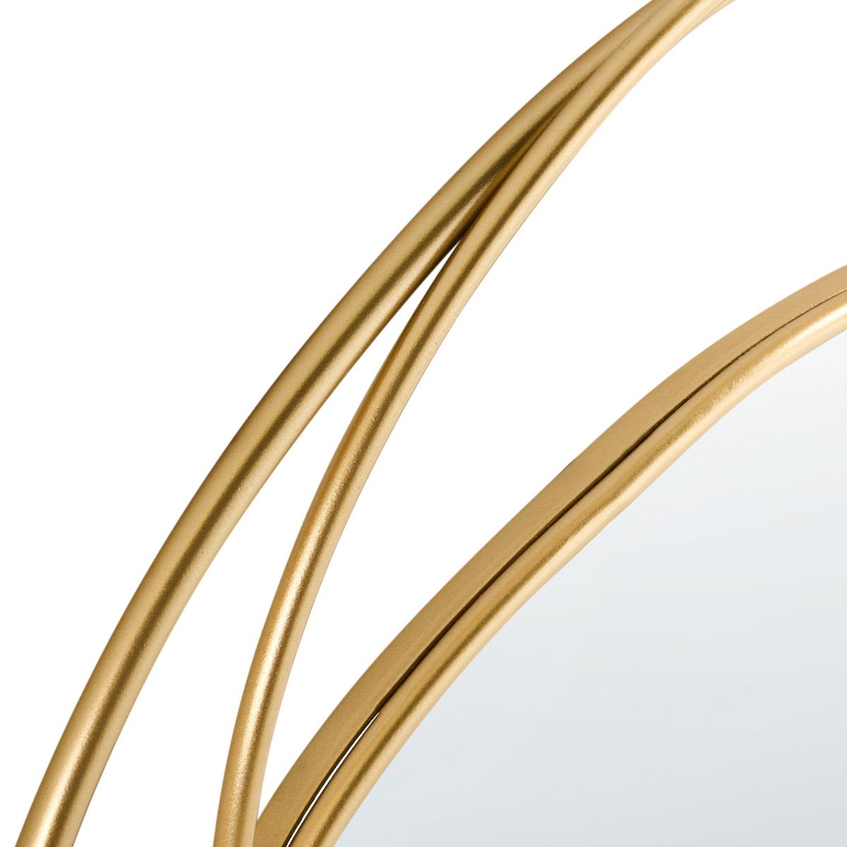 WANDSPIEGEL 50/54 cm Metall Gold Courcy - Goldfarben, Metall (50/54/3cm) - Beliani