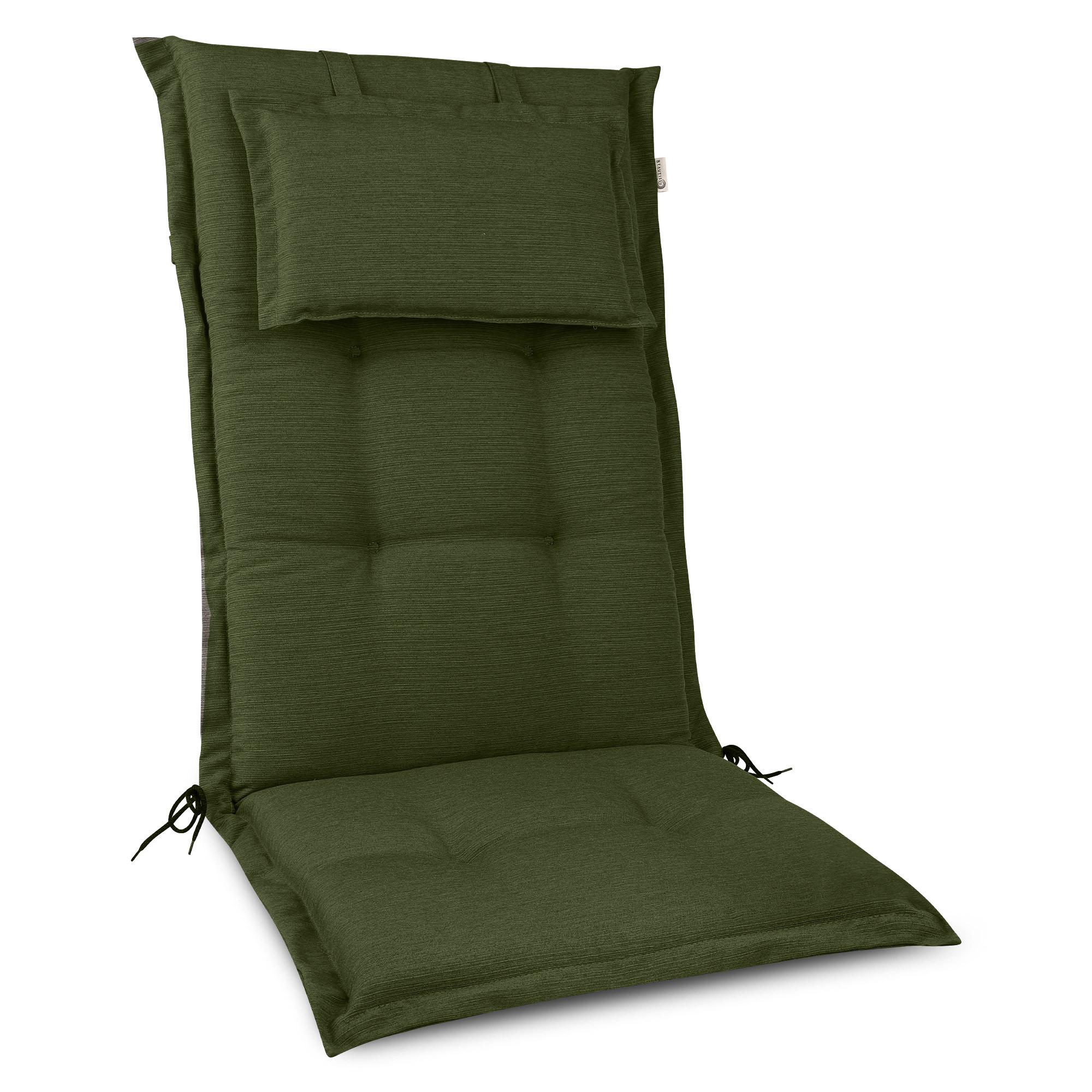 HOCHLEHNERAUFLAGE HighLux HL 120/52/7cm Dunkelgrün - Dunkelgrün, Textil (50/7/120cm) - Beautissu 