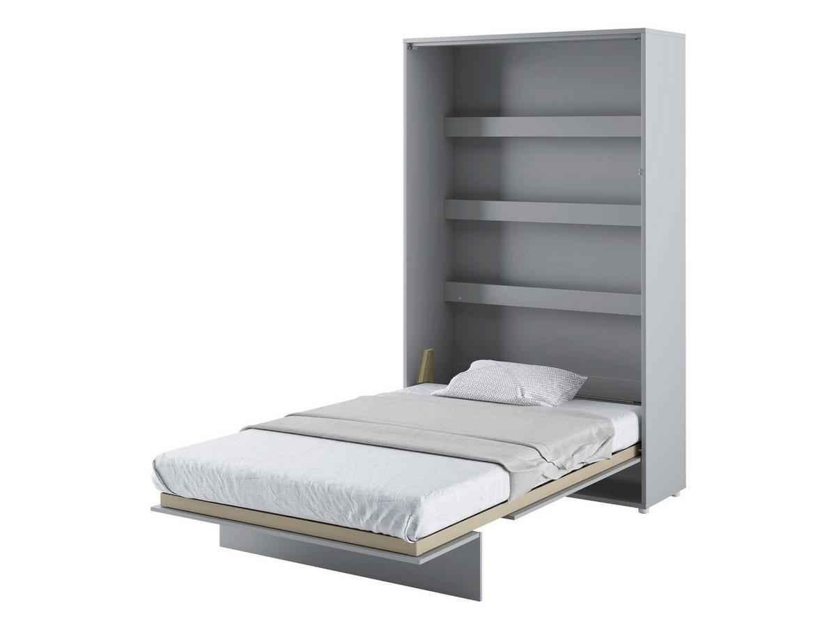 SCHRANKBETT Bed-Concept BC-02 120x200 mit zwei LED-Lampe - Grau, Holz/Holzwerkstoff (120/200cm) - MIRJAN24