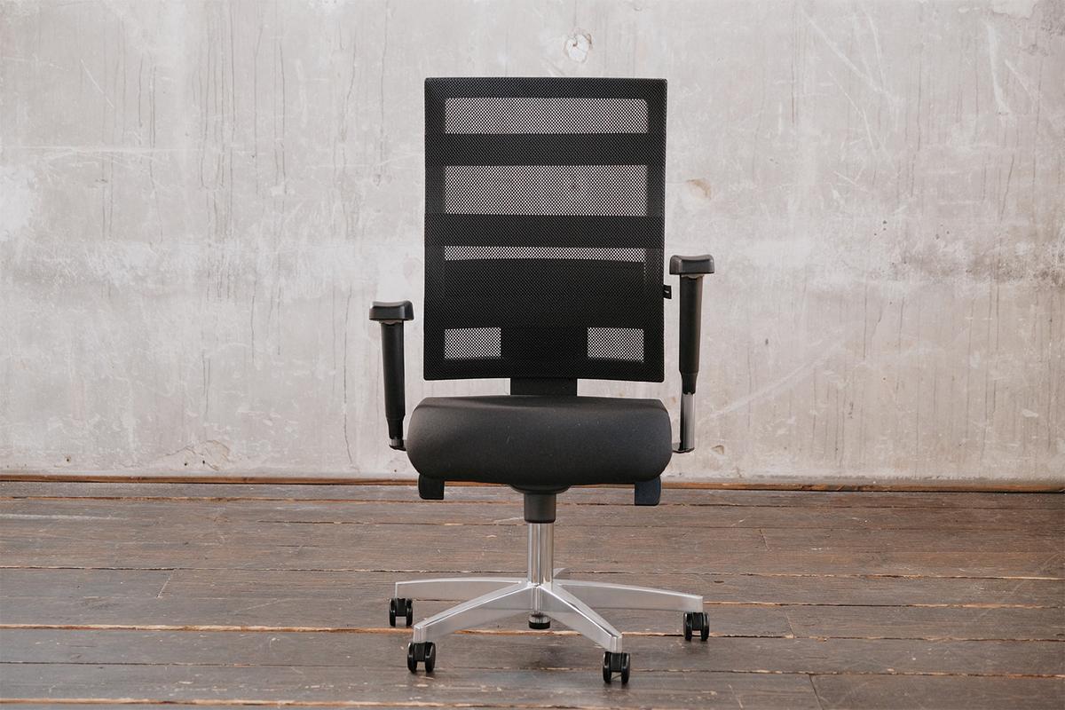 SCHREIBTISCHSTUHL TORO Schwarz Kunststoff - Silberfarben/Schwarz, Kunststoff (64/96/64cm) - KAWOLA