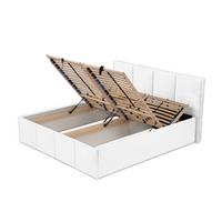 POLSTERBETT Dalas Weiß 200 x 200 x 40 cm Bettkasten Mit hochwertiger Matratze H2 (bis 100 kg) und Lattenrost - Weiß, Holz (200/200cm) - Halmon Schlafkomfort Betten 