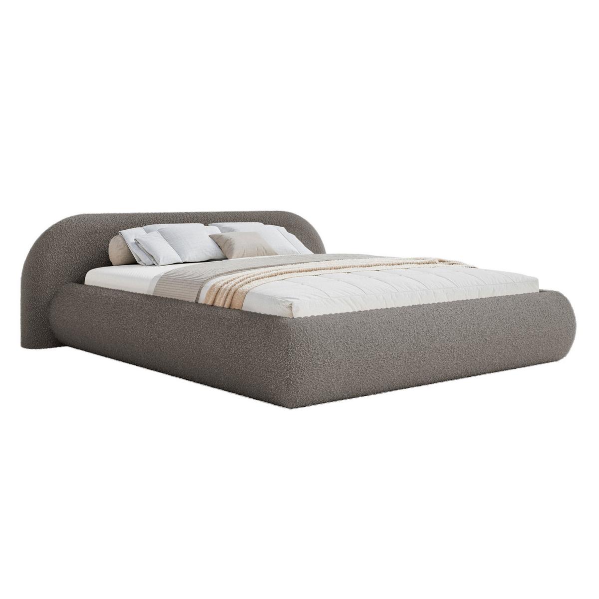 POLSTERBETT Shels Low Braun 140x200 cm - Schwarz/Braun, Kunststoff/Textil (140/200cm) - Selsey