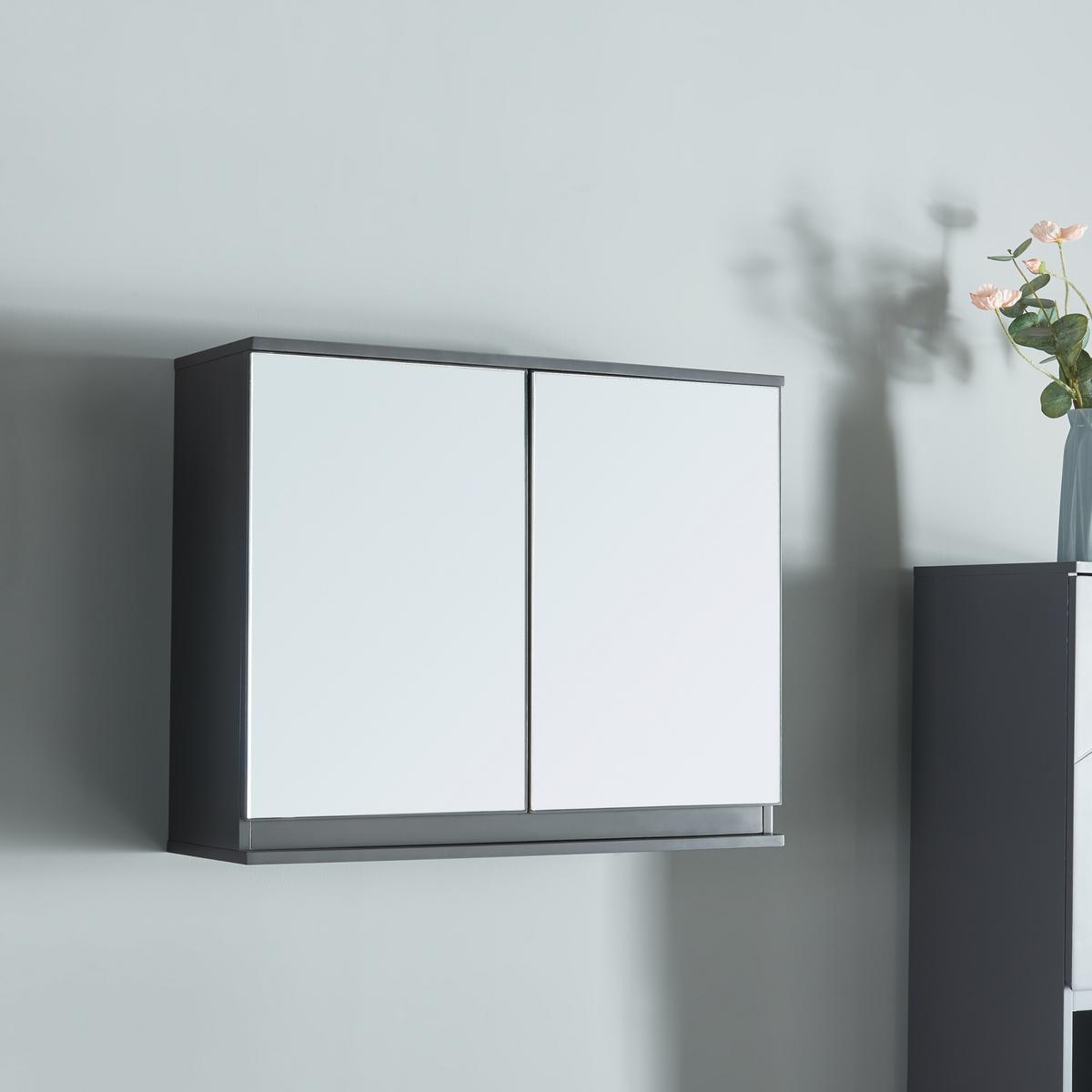 SPIEGELSCHRANK Overath - Grau, Holzwerkstoff (60/49.5/20cm) - [en.casa]