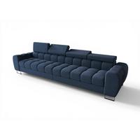 SOFA 4-sitzer Bastien In Stoff Moly - Blau, Holzwerkstoff/Textil (335/95/97cm) - Fun Möbel