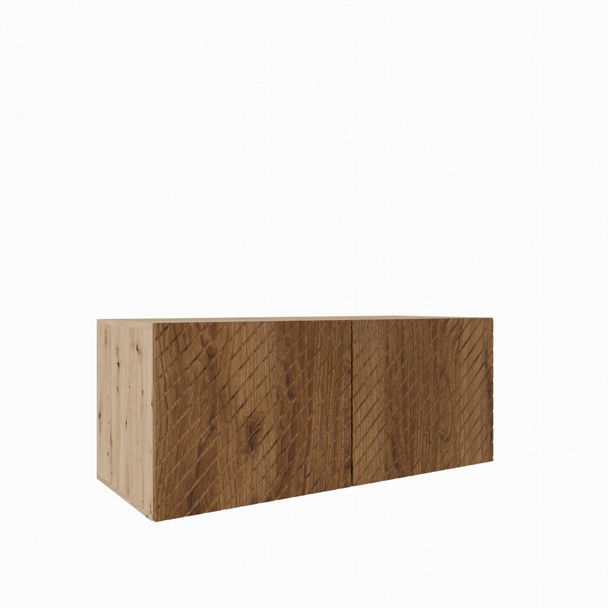 LOWBOARD CAVA 100/41/40 cm, Hängender TV-Schrank Eiche Artisan / Eichefarben - Eichefarben/Braun, Holzwerkstoff (100/41/40cm) - MASSENO