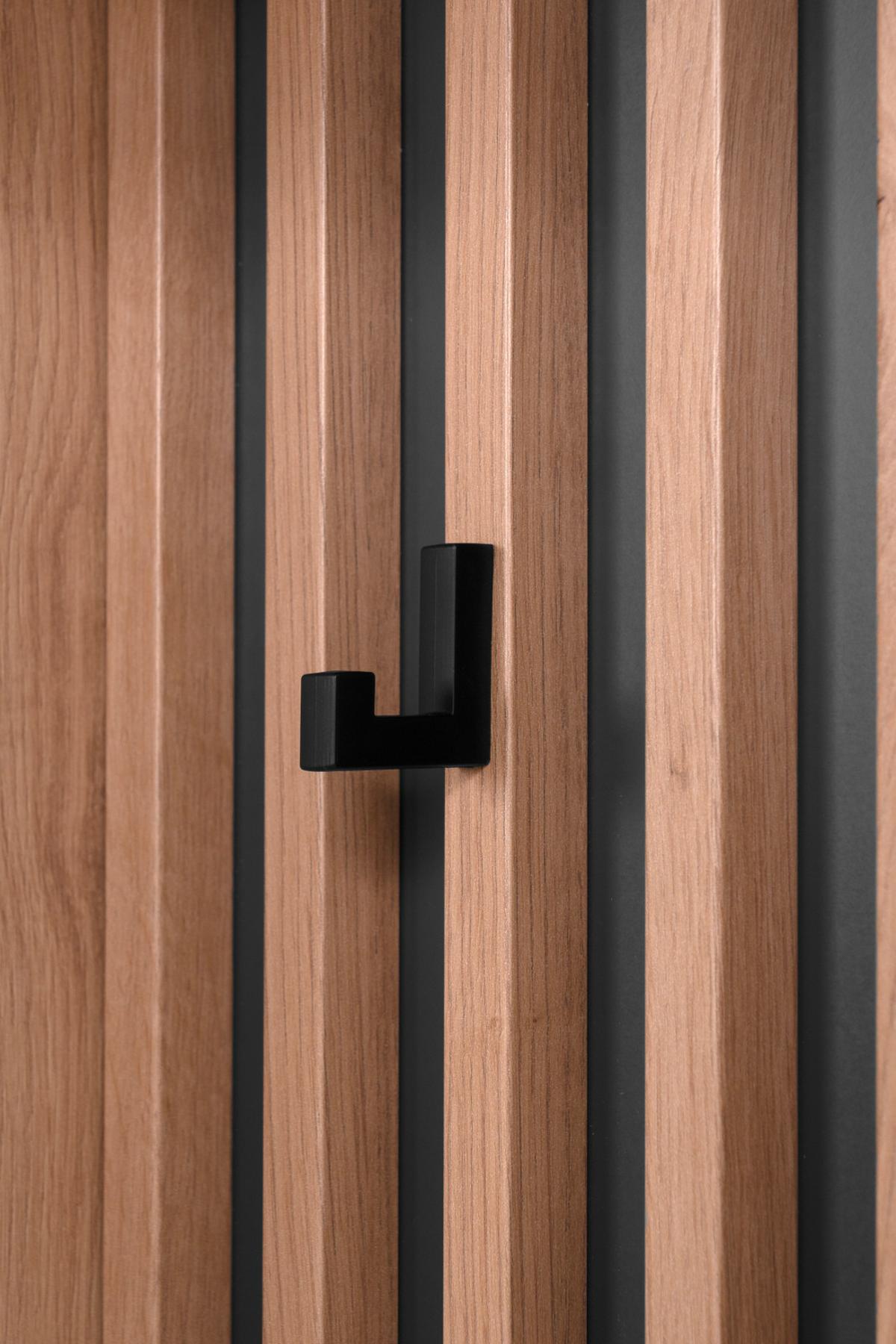GARDEROBE Eiche Artisan, grau 122 cm, Kompaktgarderobe mit Spiegel - Anthrazit/Schwarz, Holzwerkstoff/Kunststoff (122/190/37cm) - Furn.Design