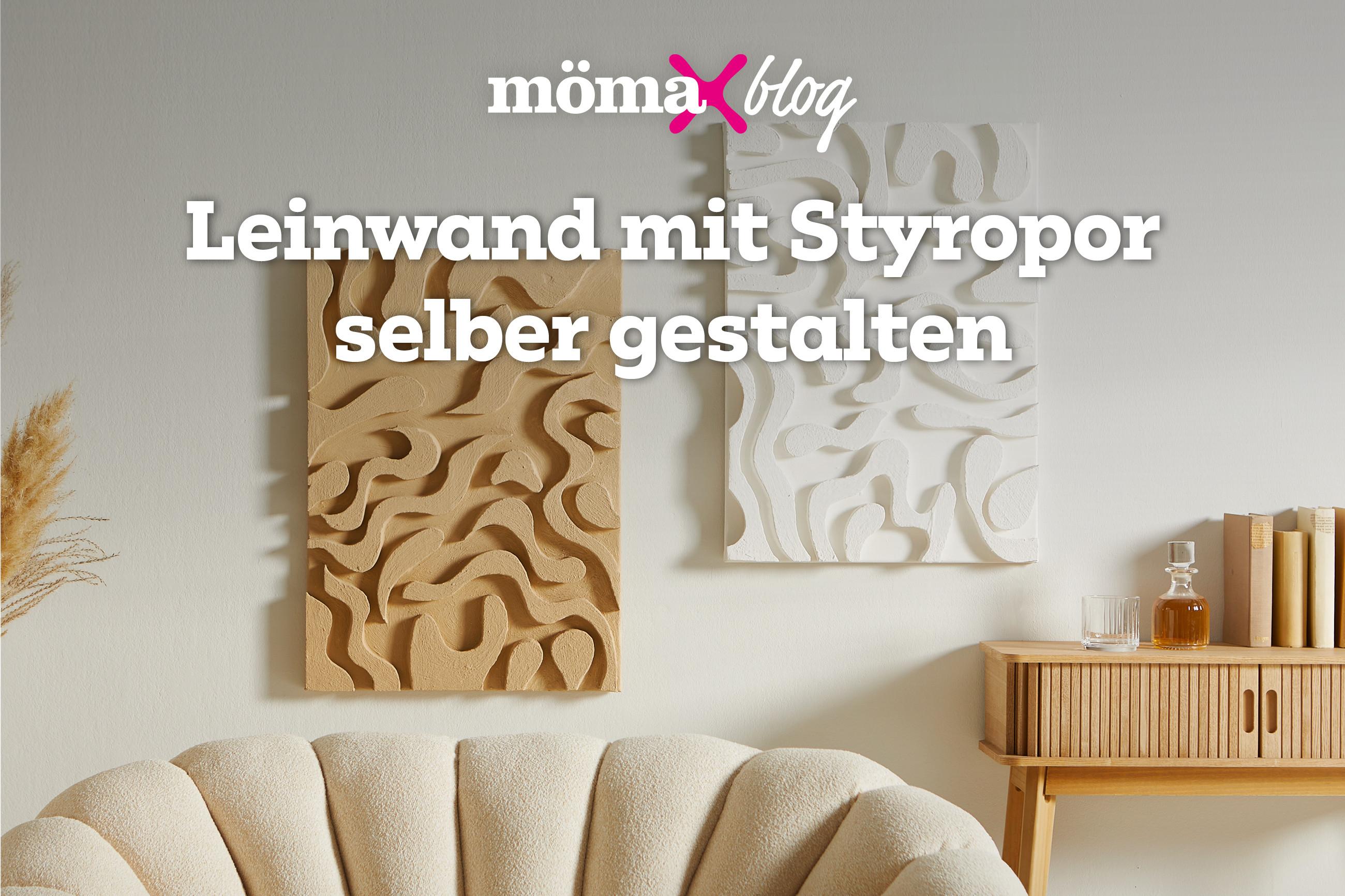 Leinwand mit Styropor selber gestalten
