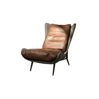 SESSEL ERIO Braun Leder - Schwarz/Braun, Leder (77/90/85cm) - KAWOLA