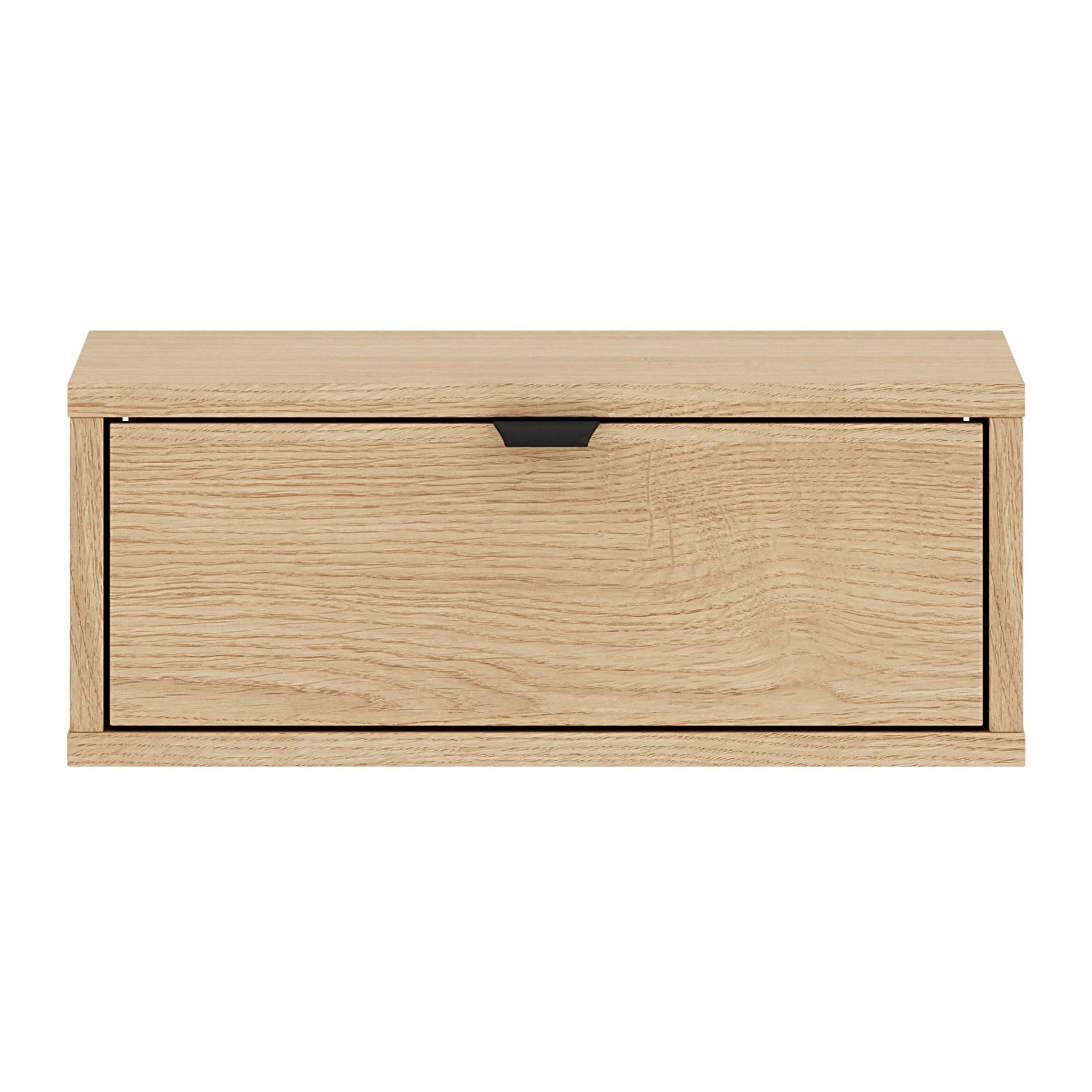NACHTTISCH HEGGERS Eiche Mavelie 45 cm - Eichefarben/Beige, Holzwerkstoff/Metall (45/18/33cm) - Selsey