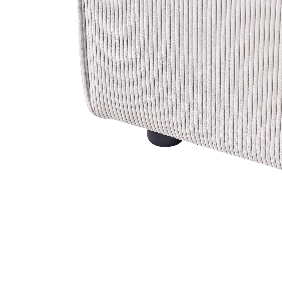 OTTOMANE Cord Cremeweiß Ardal - Creme, Textil (86/45/86cm) - Beliani