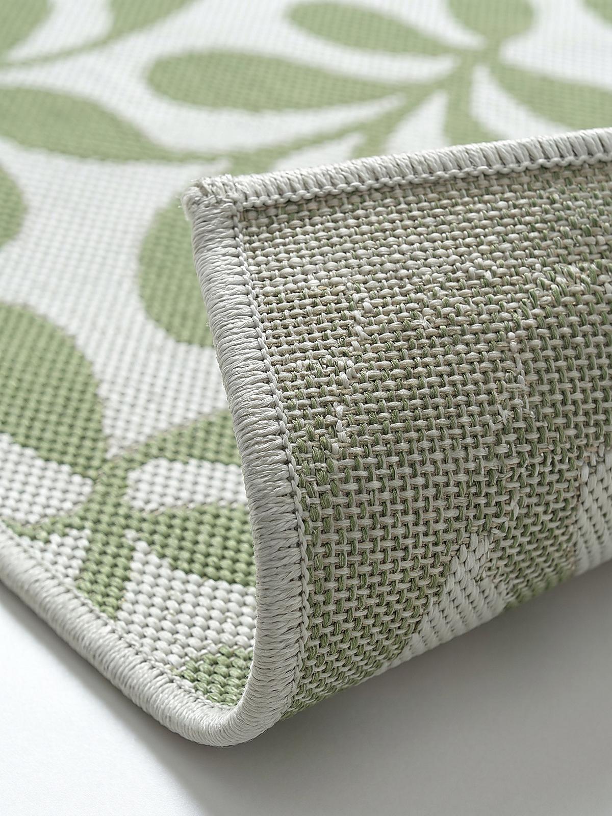 TEPPICHLÄUFER Floral BORNO Polypropylen Grün 80 x 150 cm - Grün, Textil (80/150cm) - KADIMA DESIGN