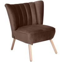 SESSEL Kadisha Bezug Samtvelours Buche natur / braun - Buchefarben/Braun, Kunststoff (70/80/66cm) - 58aufmkessel