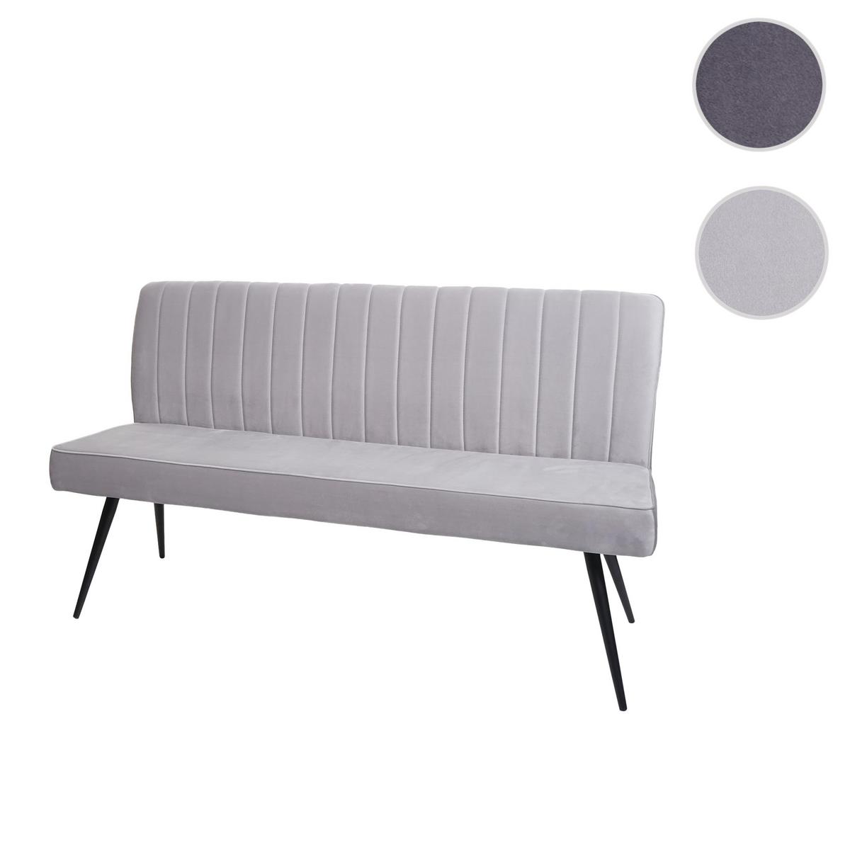 SITZBANK Hellgrau - Hellgrau, Metall (160/90/60cm) - MCW