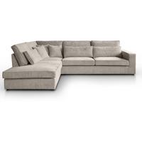 ECKSOFA Parma ohne Schlaffunktion cappuccino links - Schwarz/Cappuccino, Textil (314/224cm) - Beautysofa