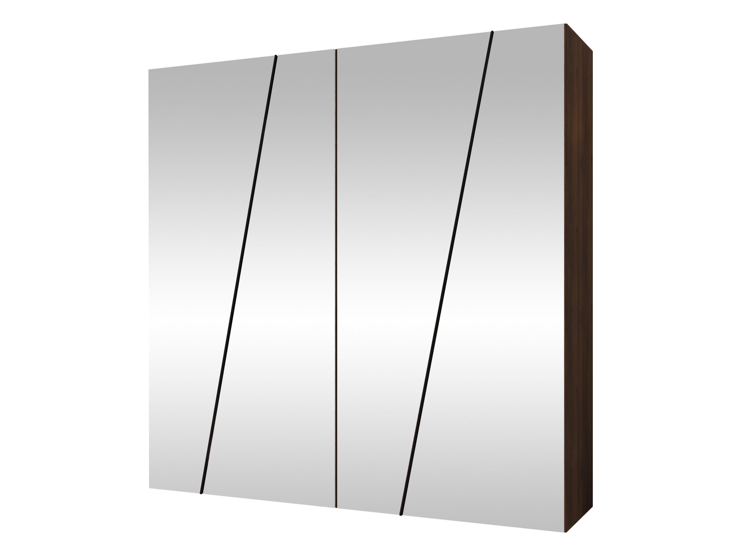 DREHTÜRENSCHRANK Zen 4L 200 cm - Nussbaumfarben/Schwarz, Holzwerkstoff/Kunststoff (200/202/50cm) - MIRJAN24
