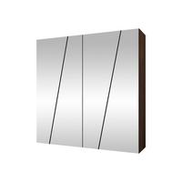 DREHTÜRENSCHRANK Zen 4L 200 cm - Nussbaumfarben/Schwarz, Holzwerkstoff/Kunststoff (200/202/50cm) - MIRJAN24
