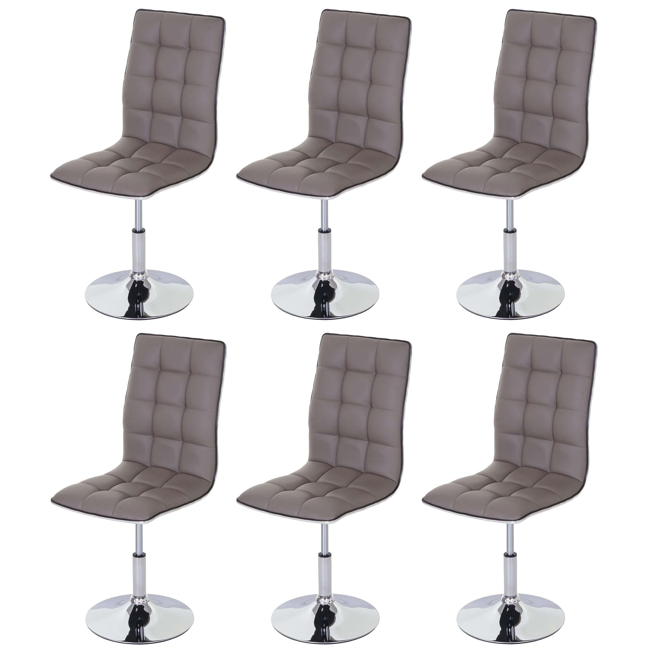 ESSZIMMERSTUHL Anthrazit 6er-Set - Taupe/Anthrazit, Textil (43/103/54cm) - MCW