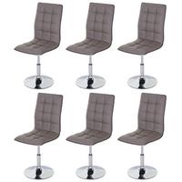 ESSZIMMERSTUHL Anthrazit 6er-Set - Taupe/Anthrazit, Textil (43/103/54cm) - MCW