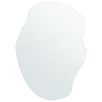 WANDSPIEGEL silber 50/70 cm Falaise - Silberfarben, Glas (50/70/2cm) - Beliani
