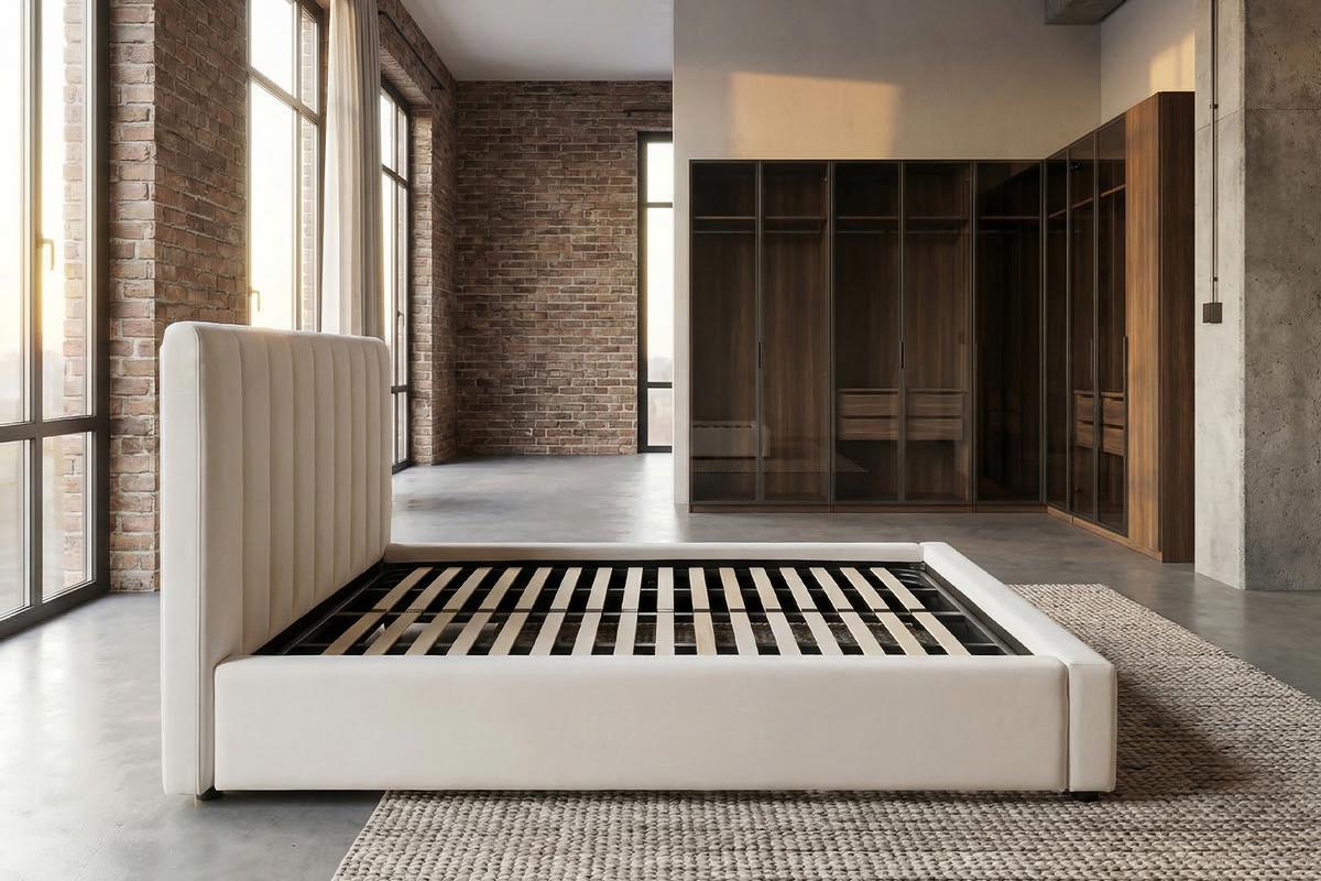 POLSTERBETT CATTURA Cremeweiß Velvet - Creme/Weiß, Textil (160/200cm) - KAWOLA