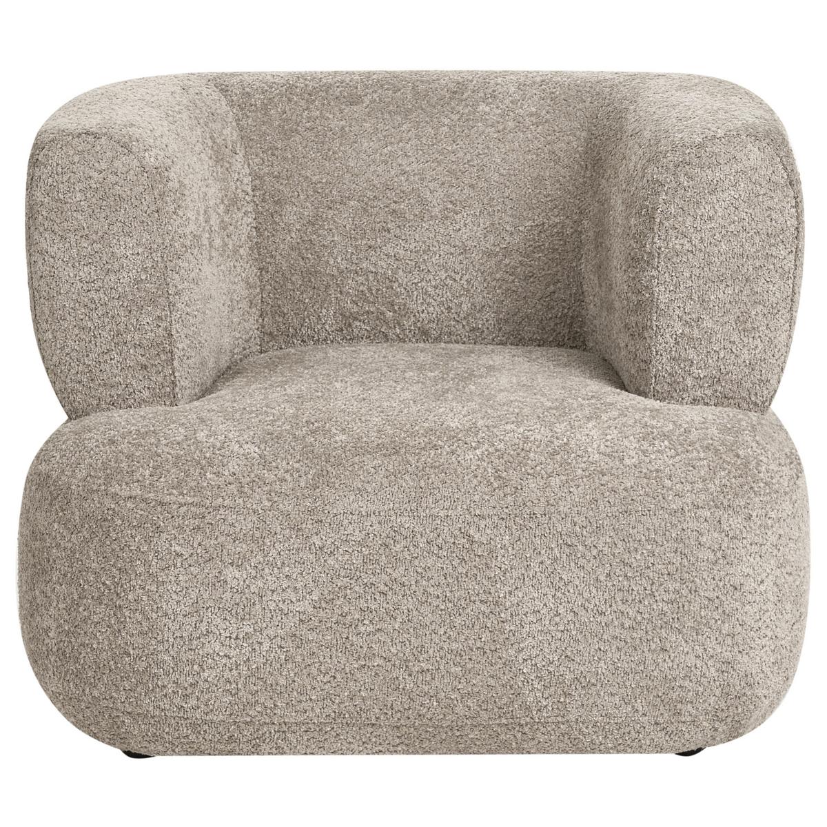 SESSEL Chenillegewebe Taupe Lohja - Taupe, Textil (92/73/88cm) - Beliani