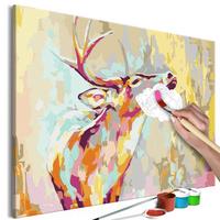 MALEN NACH ZAHLEN 50/40 cm - Multicolor, Textil (1.4/40cm) - KUNSTLOFT