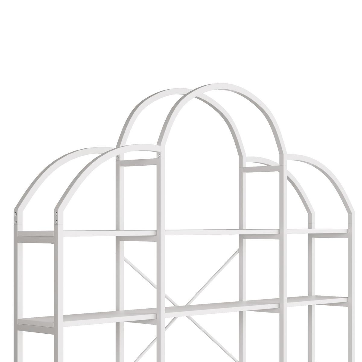 REGALE in weiß, wolken-design & 5 offene ebenen - Weiß, Holzwerkstoff (170/190/26cm) - Urban Meuble