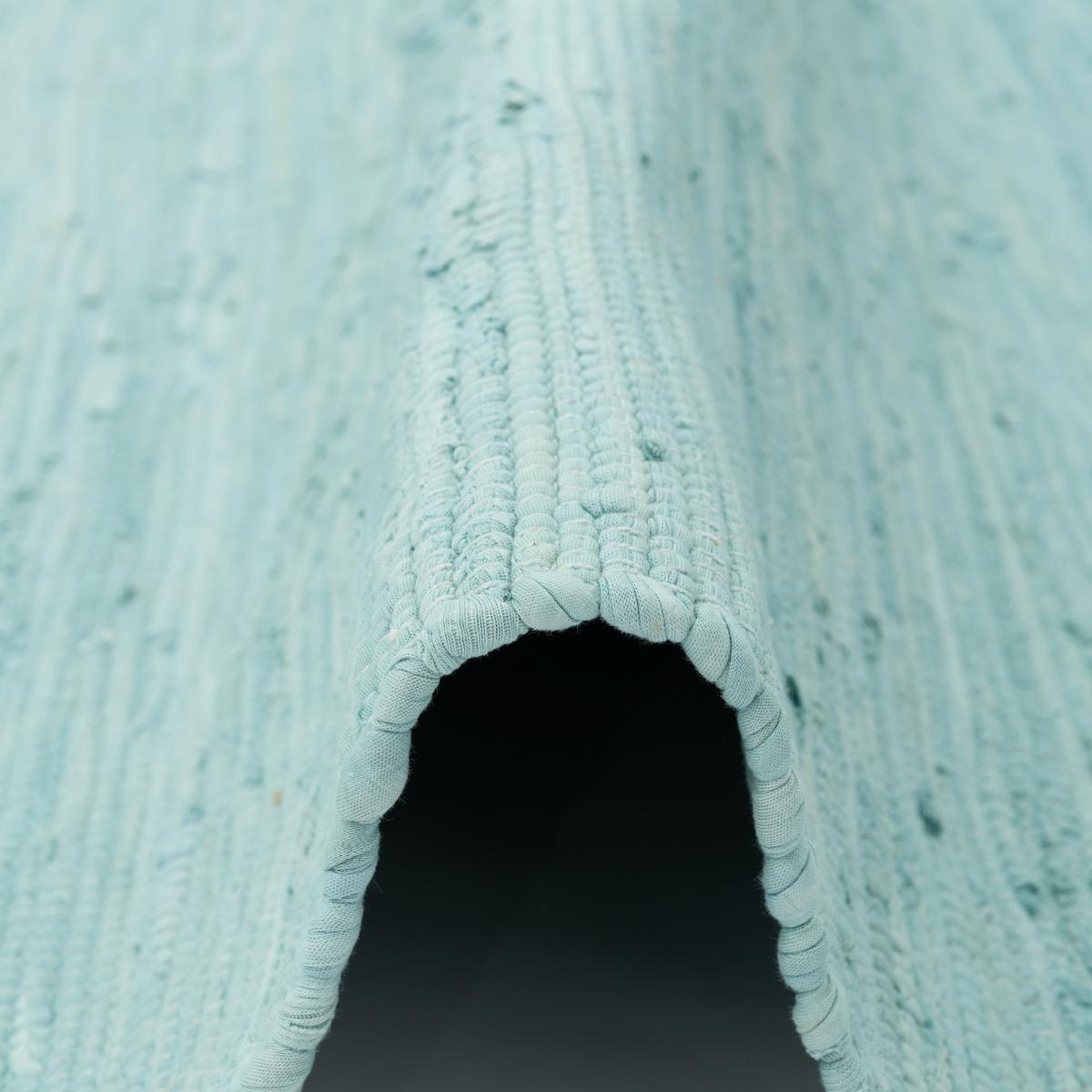 BAUMWOLLE NATUR TEPPICH LÄUFER JOLLY COTTON - Hellblau, Textil (90/160cm) - Pergamon