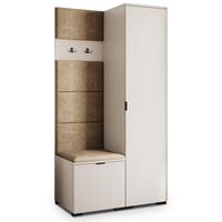 GARDEROBENSCHRANK LORI 95/181/51 cm Modern Garderobe-Set Kaschmir - Kaschmir/Mokka, Holzwerkstoff (95/181/51cm) - MASSENO
