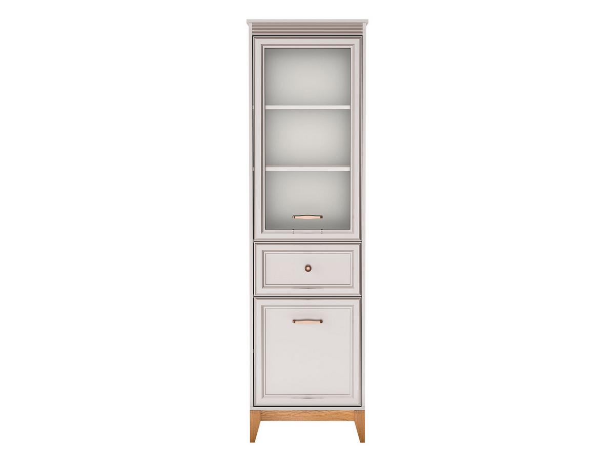 VITRINE Windsor W-06 - Kaschmir/Eichefarben, Holz/Holzwerkstoff (55/193/41cm) - MIRJAN24