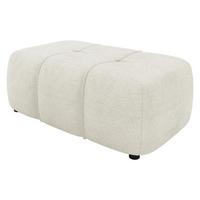 POLSTERHOCKER Furyn Boucle - Creme/Schwarz, Holzwerkstoff/Kunststoff (93/38/62cm) - MIRJAN24