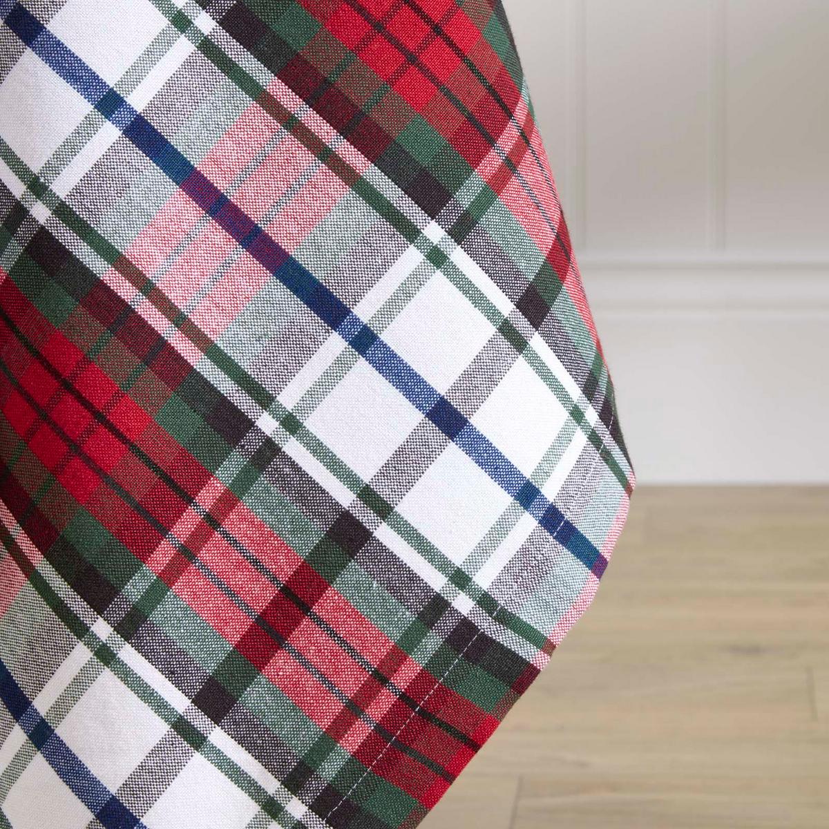 TISCHDECKE Macduff rot kariert, 137/178 cm, 100% Baumwolle - Multicolor, Textil (137/178cm) - Homescapes