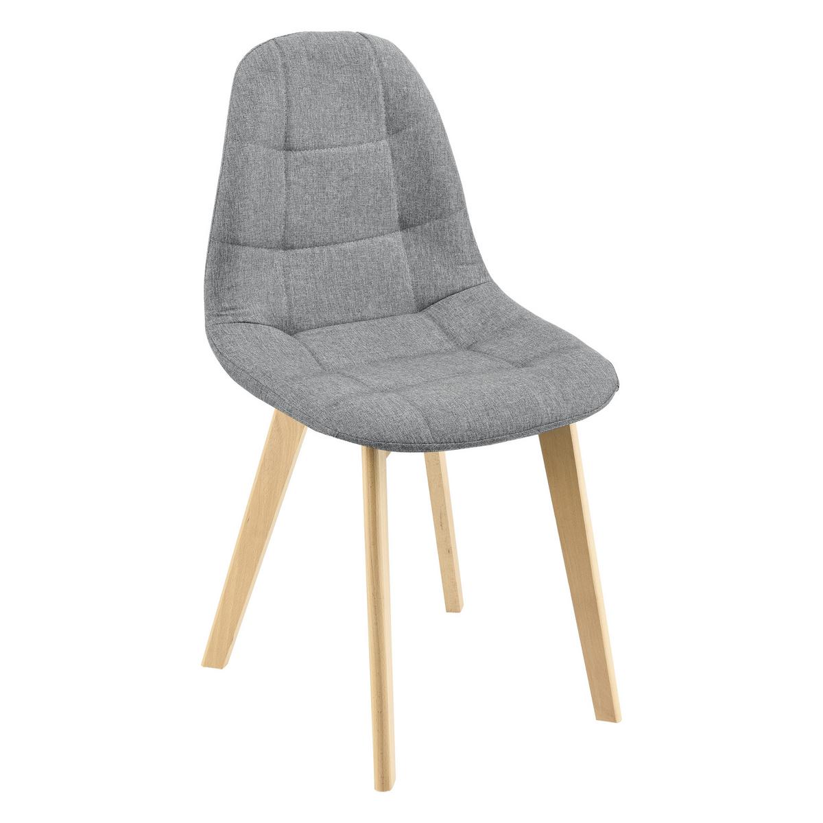 ESSZIMMERSTUHL Kopparberg 2er-Set - Hellgrau, Textil (53/86/47cm) - [en.casa]