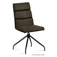 ESSZIMMERSTUHL drehbar (8er-Set) Domini 47x92x60 Schwarz/Khaki - Dunkelgrün/Schwarz, Kunststoff (60/92/47cm) - 58aufmkessel