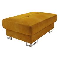 POLSTERHOCKER Cotere - Currygelb/Silberfarben, Holz/Metall (104/42/67cm) - MIRJAN24