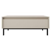 COUCHTISCH Ozmi 1SZ - Kaschmir/Schwarz, Holzwerkstoff/Metall (50/100/40cm) - MIRJAN24