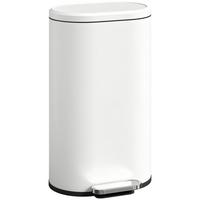 MÜLLEIMER Metall Kunststoff Cremeweiß - Creme, Metall (31/61/36.5cm) - HOMCOM