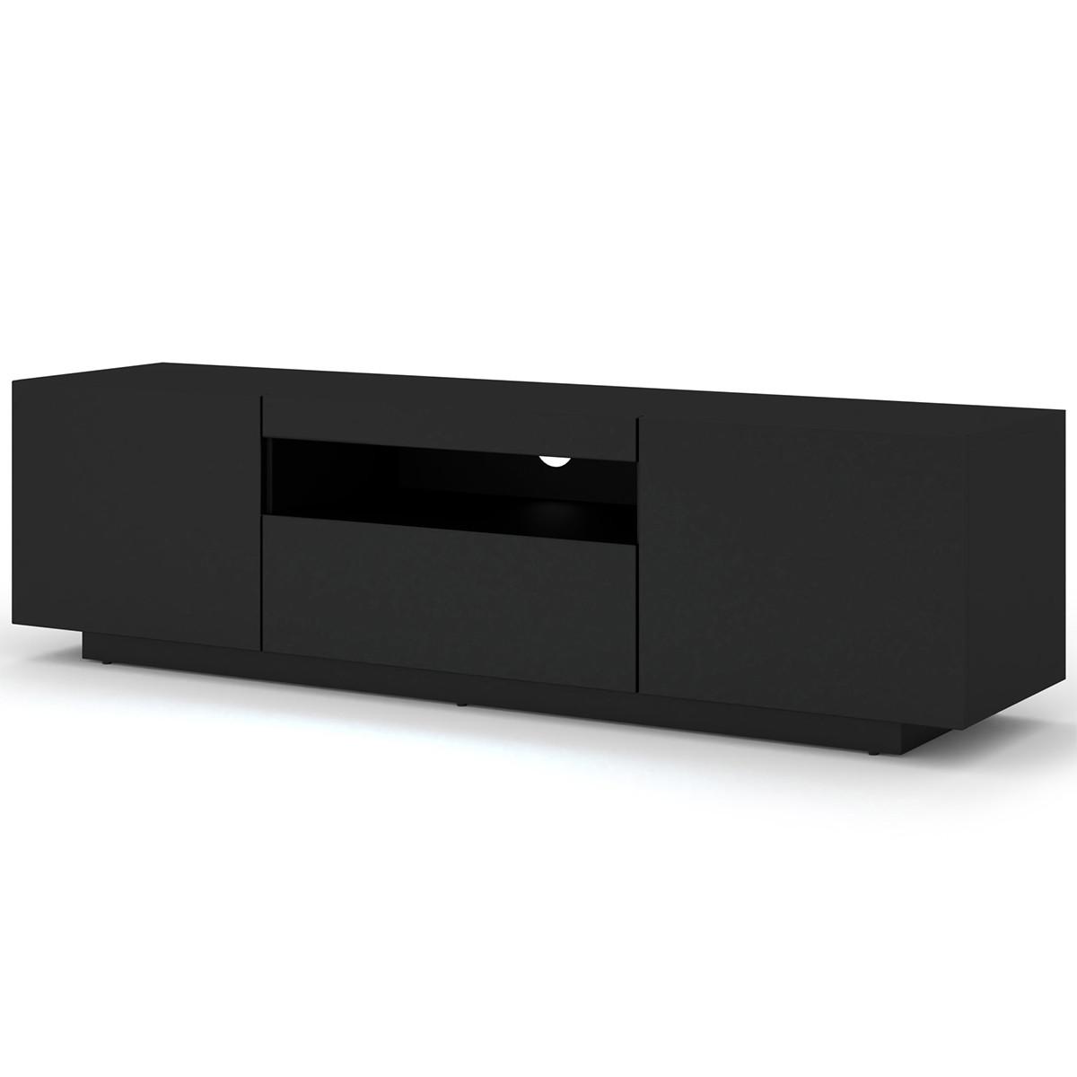 TV-MÖBEL Aurus Schwarz - Schwarz, Holzwerkstoff (150/36/37cm) - Petits-meubles