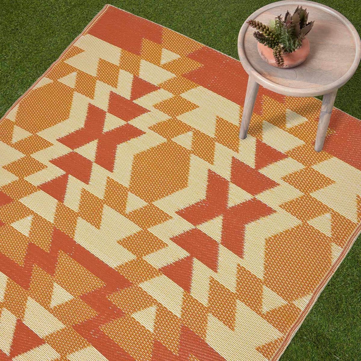 OUTDOORTEPPICH Anya, Ethno-Muster 150/240 cm - Orange, Kunststoff (150/240cm) - Homescapes