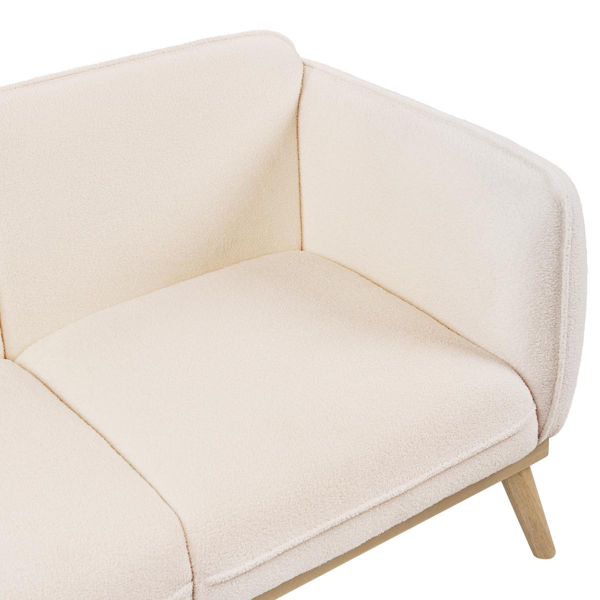 2-SITZER-SOFA Bouclé Hellbeige Ljung - Hellbraun, Textil (160/82/82cm) - Beliani