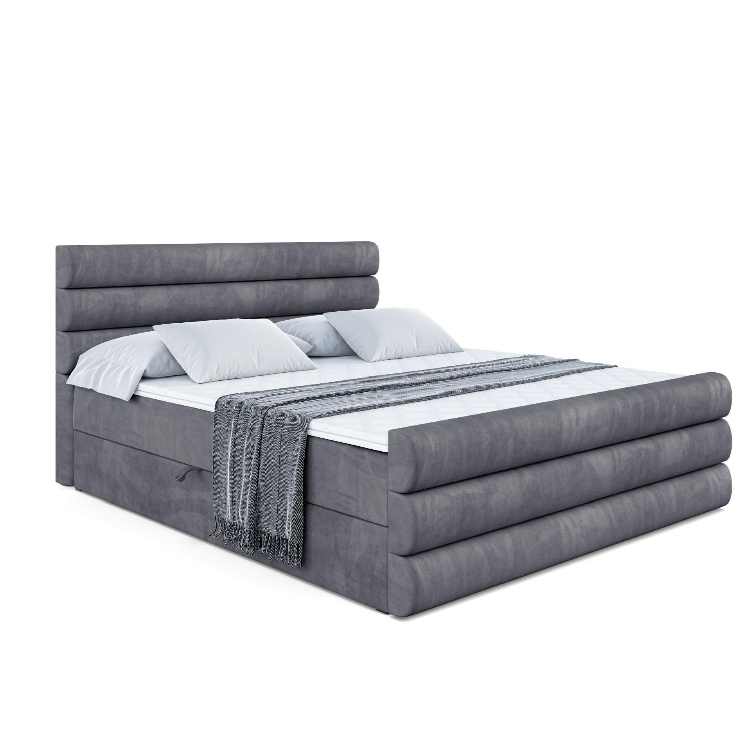 BOXBETT CELESTIA-Z - 180x200 cm - H4 - Dunkelgrau - Dunkelgrau, Holzwerkstoff (180/200cm) - ALTDECOR