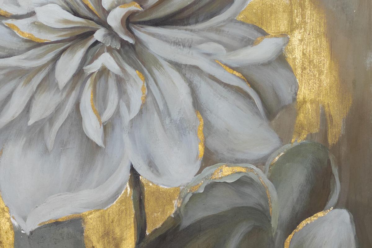 ACRYLBILD HANDGEMALT 72/102 cm - Beige/Weiß, Textil (72/102cm) - KUNSTLOFT