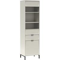 VITRINE Linna mit Schublade 55 cm kaschmir - Kaschmir/Schwarz, Holzwerkstoff/Metall (55/196/41cm) - Beautysofa